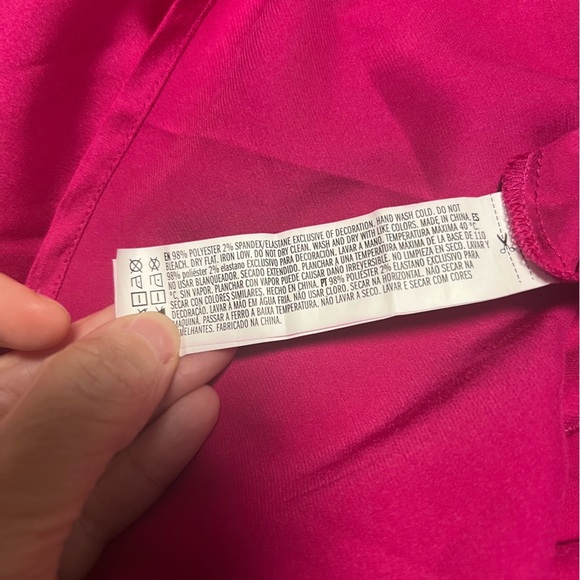 Forever 21 Hot Pink Satin Slip Mini Dress Women’s Size M - Picture 7 of 14